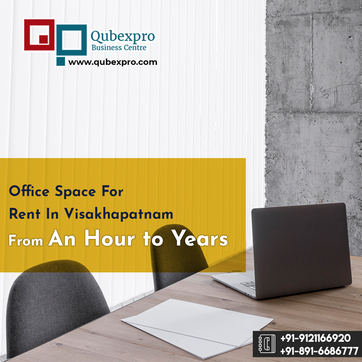 Office Space for Rent in Vizag Qubexpro Business Center