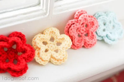 five petal crochet flower