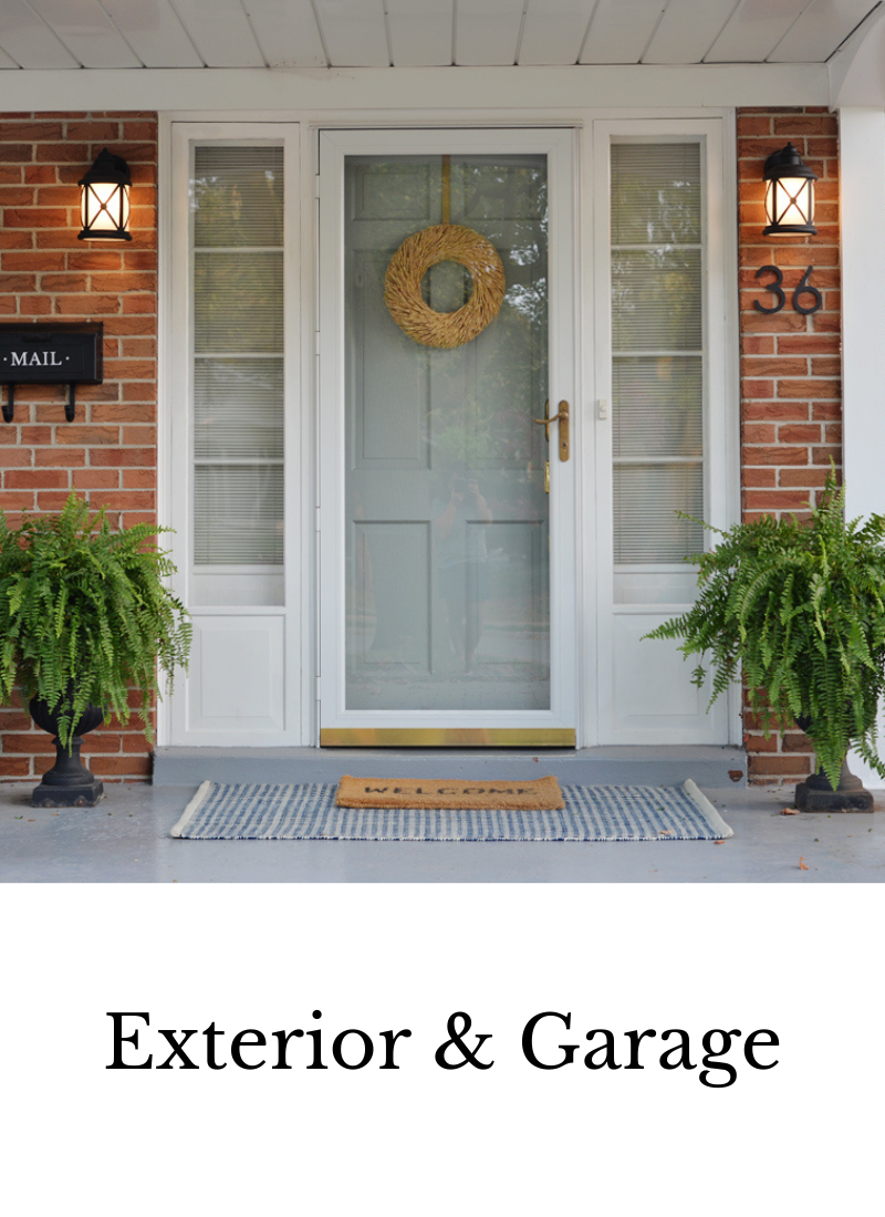 exterior and garage decor project