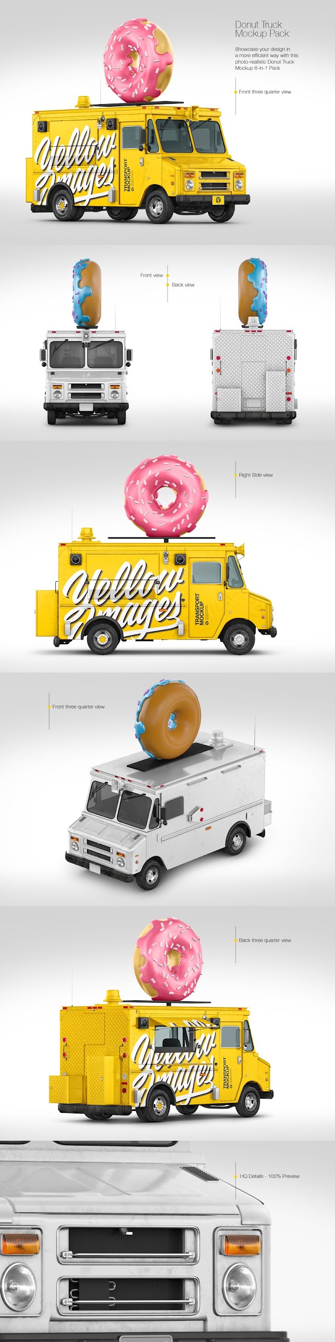 Download Full Size Pickup Truck Mockup Pack PSD Mockup Templates