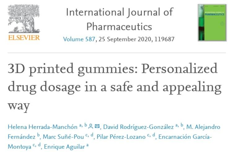 3D printed gummies: Personalized drug dosage in a safe and