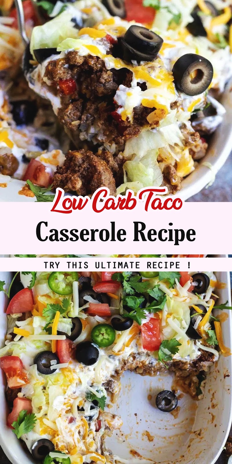 Low Carb Taco Casserole Recipe 3 SECONDS Low Carb Taco Casserole Recipe 3 SECONDS