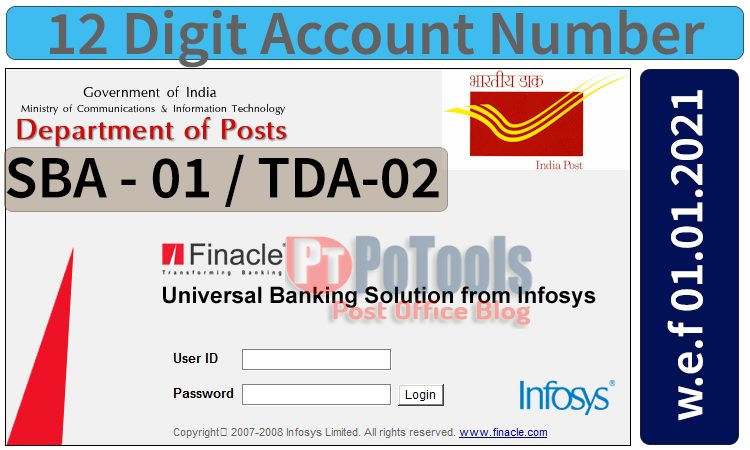 Account Number will be 12 Digit in DOP Finacle   | PO Tools