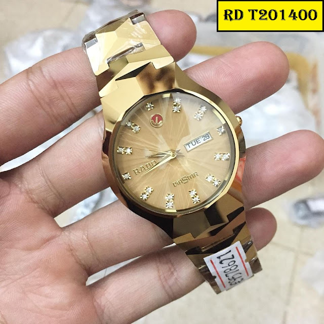 Đồng hồ nam dây đá ceramic vàng Rado RD T201400