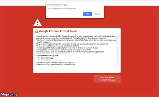 خطأ فادح في Google Chrome
