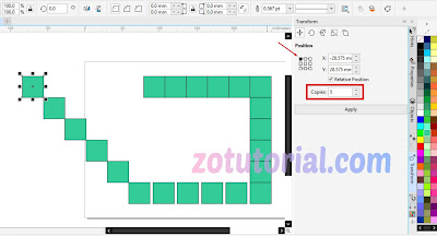Membuat Duplikat Objek Berjejer dengan CorelDraw 2020