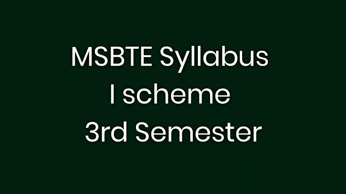 MSBTE SYLLABUS I SCHEME 3RD SEM