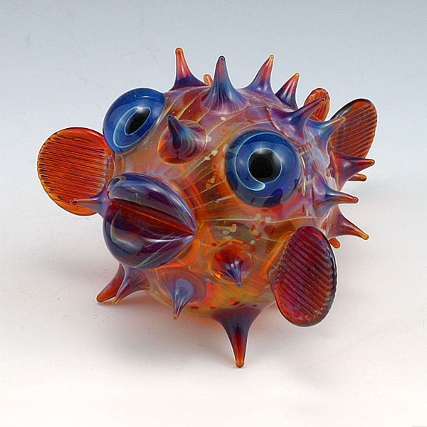 09-Pufferfish-Scott-Bisson-Glass-Sea-and-Land-Animals-www-designstack-co