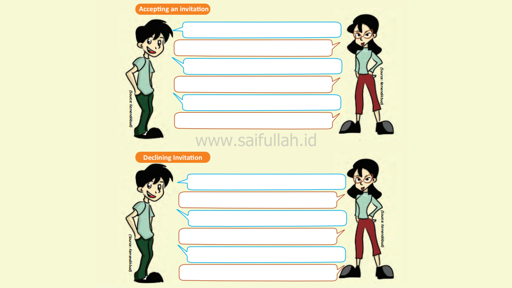 Kunci Respon Bahasa Inggris Kelas 11 Chapter 3 Accepting An Invitation