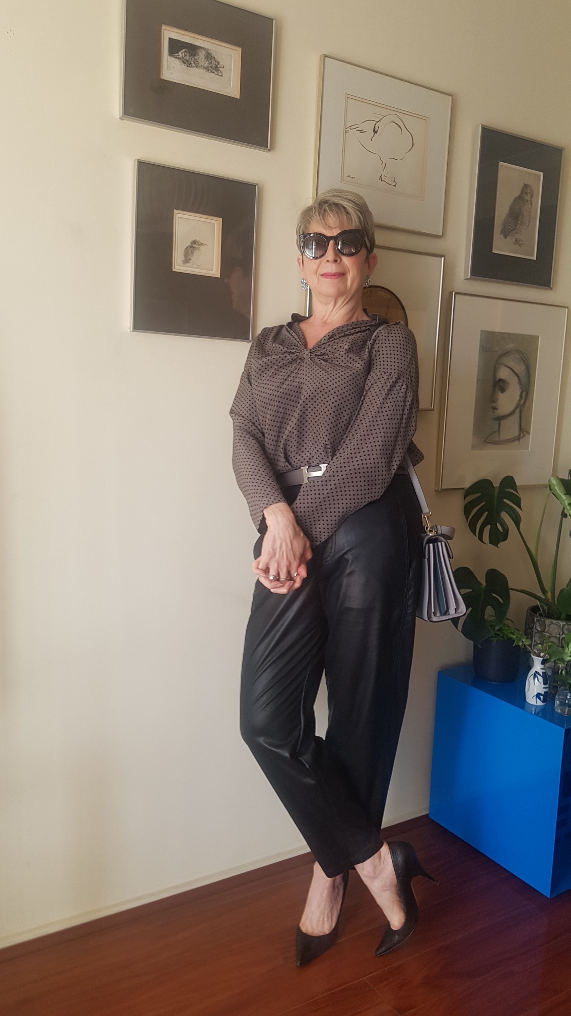 Looking Fabulous Fifty HOW I STYLED FAUX LEATHER PANTS
