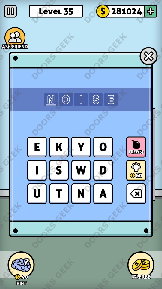 Escape Room Mystery Word Level 35 Answer Doors Geek