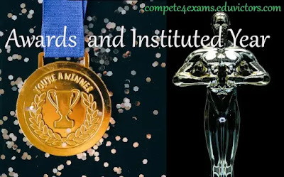 General Awareness: Awards  and Instituted Year (#GeneralAwareness)(#PopularAwards)