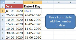 How to Add and Subtract Number of Days in a Date Sets in Excel