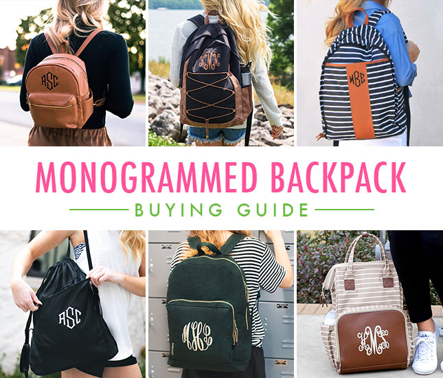 monogrammed backpack shopping guide