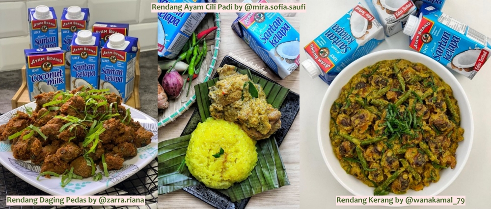 Rendang Ayam Cili Padi, Hari Raya, rendang Daging Pedas, Rendang Kerang, Ayam Brand™Coconut Milk, Ramadhan 2021, Rawlins Eats, Rawlins Lifestyle, Rawlins GLAM, Santan Ayam Brand