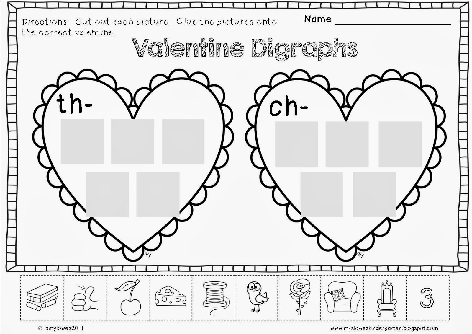Mrs. Lowes' Kindergarten Korner No Prep Valentine's Day Math and