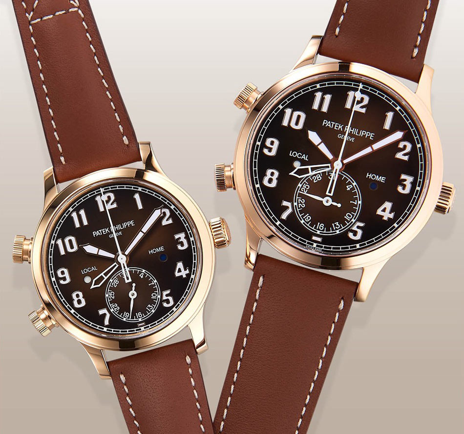 Patek Philippe Calatrava Pilot Travel Time In Rose Gold Time And Patek Philippe Calatrava Pilot Travel Time In Rose Gold Time And