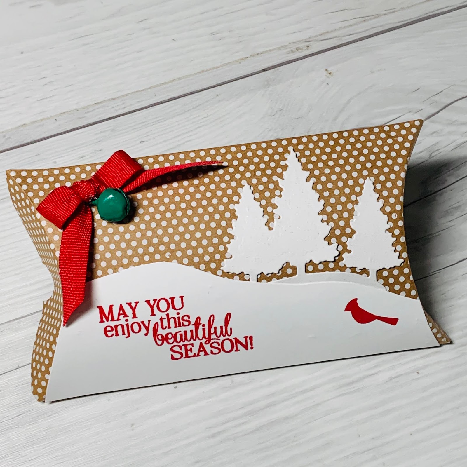 Stampin' Up! Christmas Pillow Boxes for Gift Cards Stamped Sophisticates