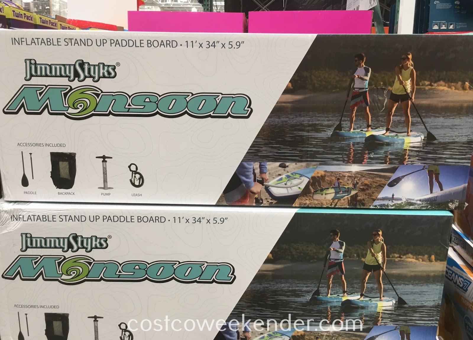 Jimmy Styks Monsoon Inflatable Stand Up Paddle Board Costco Weekender
