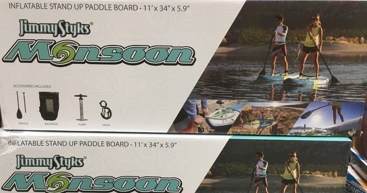 Jimmy Styks Monsoon Inflatable Stand Up Paddle Board Costco Weekender