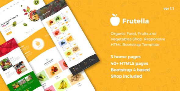 Best Organic Food, Fruits and Vegetables Shop Responsive Template