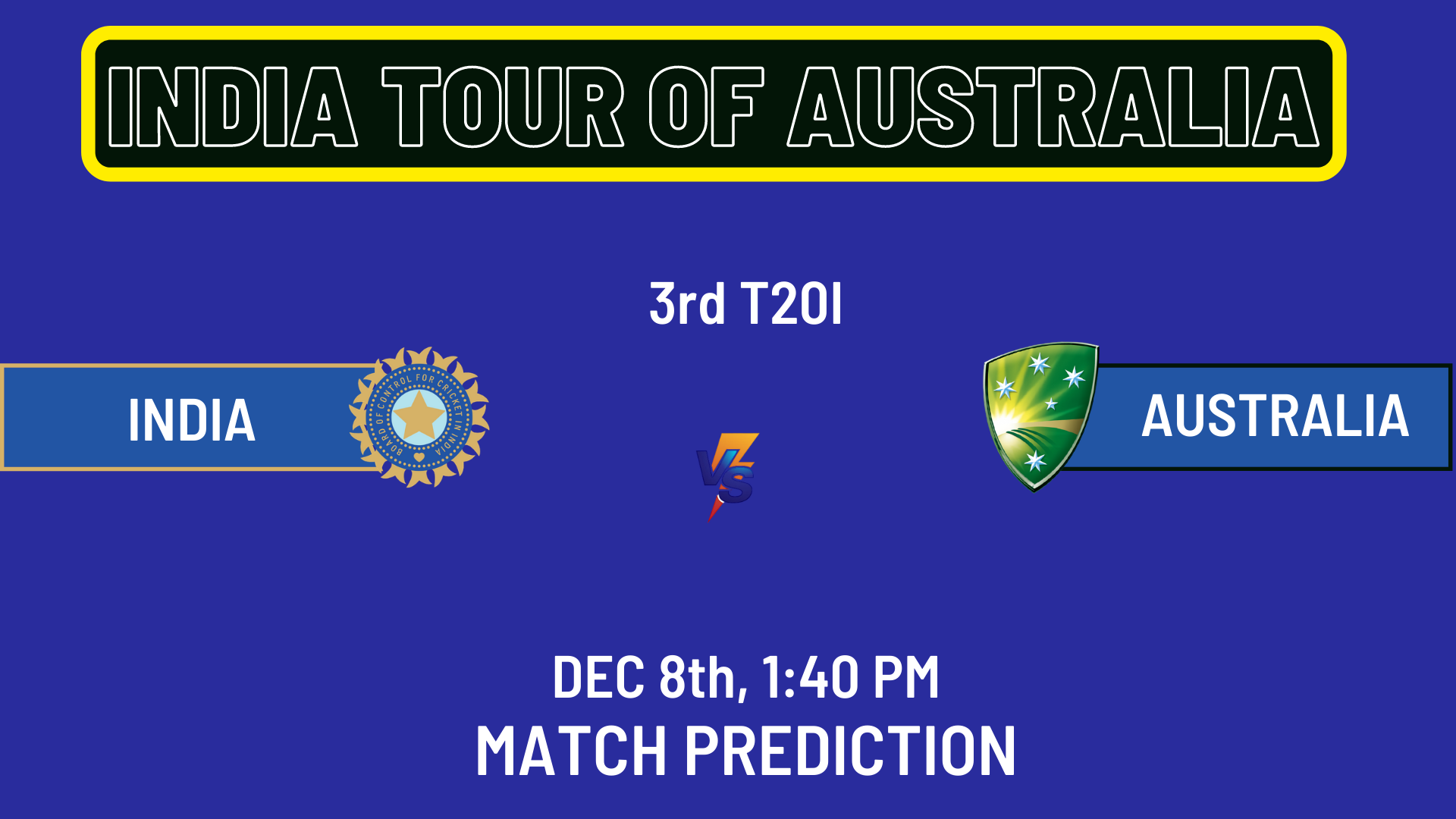 India vs Australia, Third T20I, Match Prediction, Fantasy XI, Who will