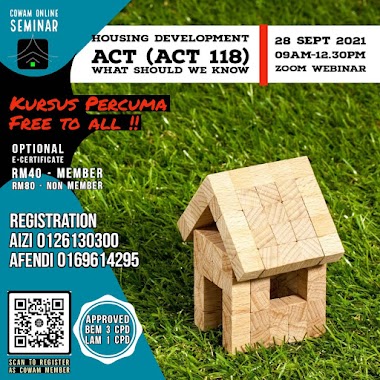 OPEN FOR REGISTRATION ON 13 AUG 2021 : HOUSING DEVELOPMENT ACT 1966 (ACT118) : What Should We Know (HDA/2021).