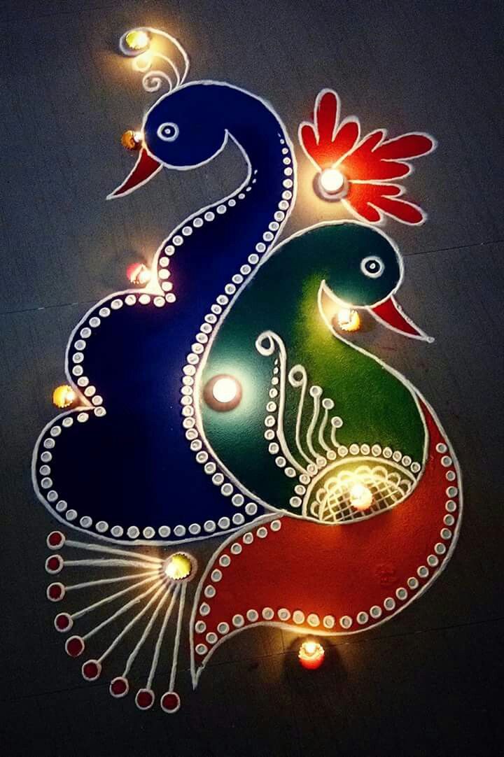 simple and easy rangoli designs with dots for home