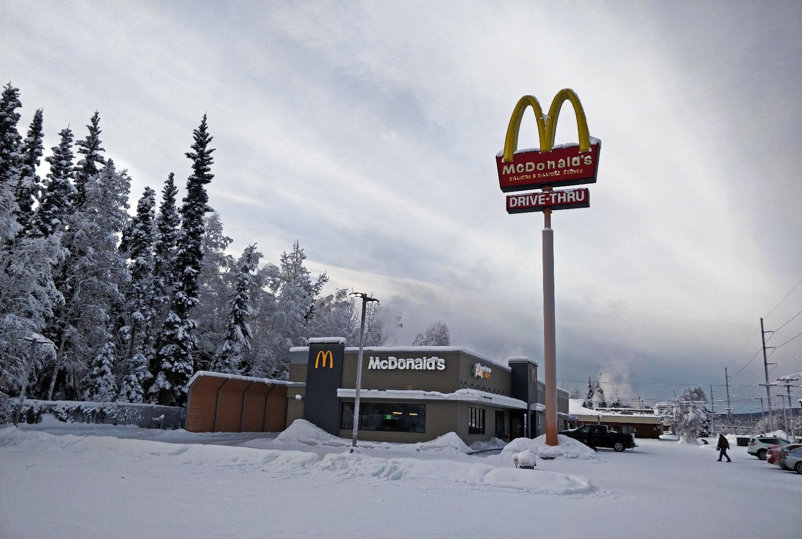 the viewing deck Extremely Cold (36'C) Short Visit in Fairbanks, Alaska