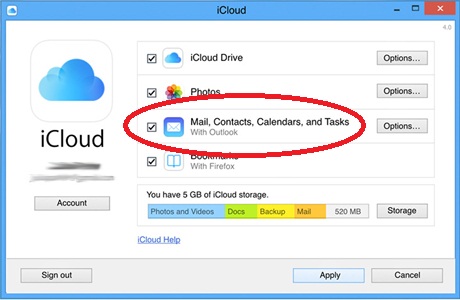 how to set up icloud email in outlook 2016