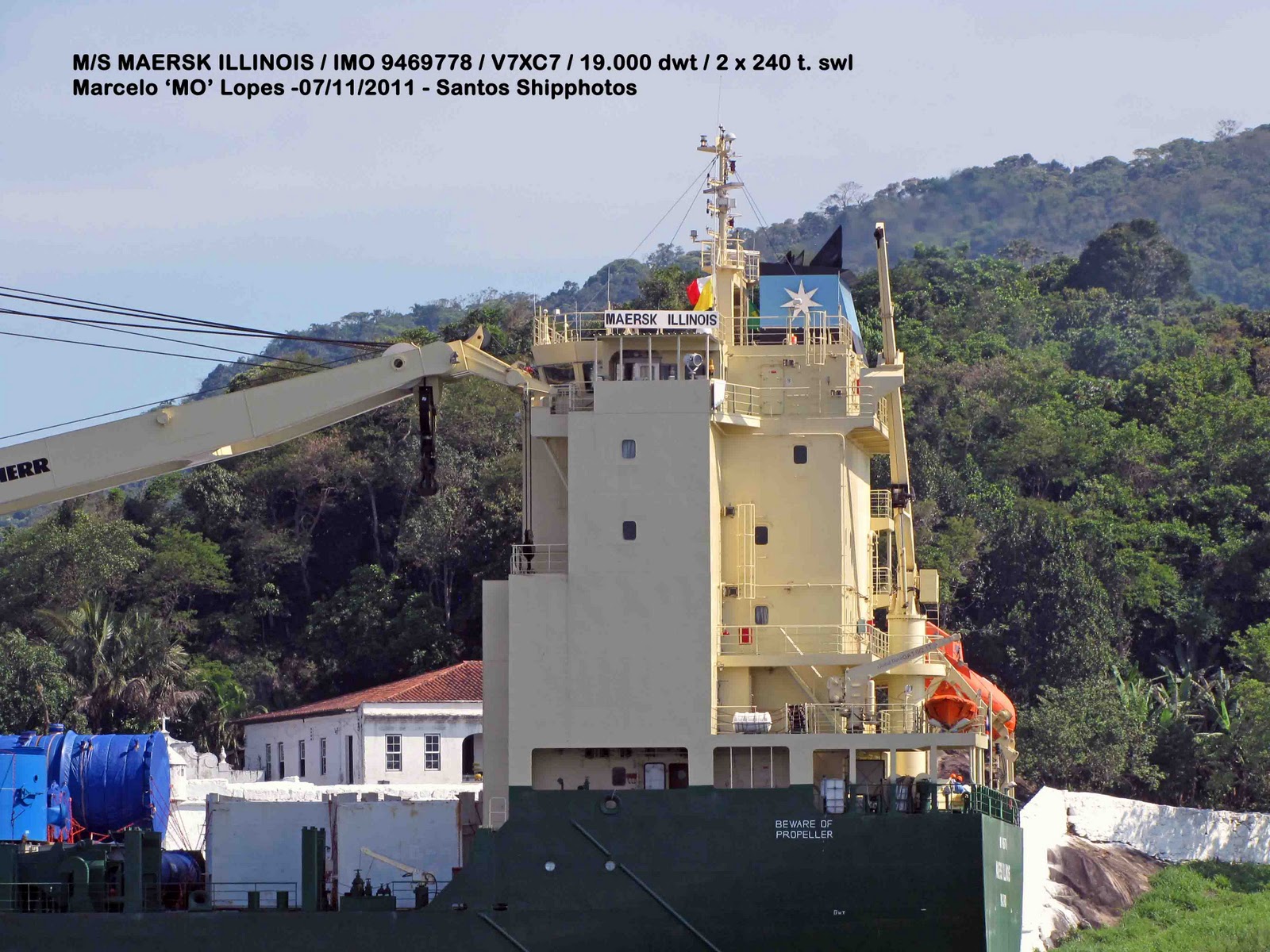 Santos Shiplovers M/S Maersk Illinois / V7XC7 Imagens de sua