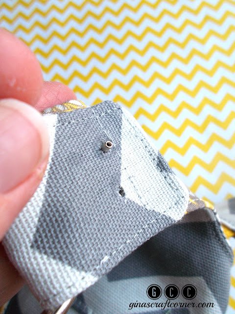 How to add rivets to your handmade handbags by Ginas Craft Corner @ ginascraftcorner.com