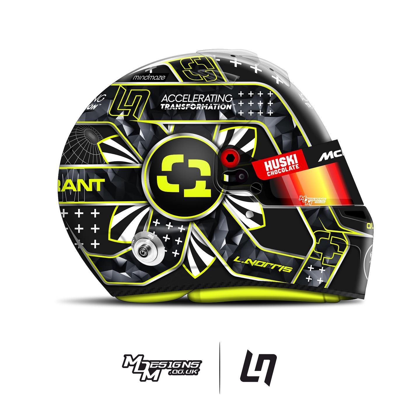 Racing Helmets Garage Bell HP77 L.Norris Bahrain 2020 by MDM Designs