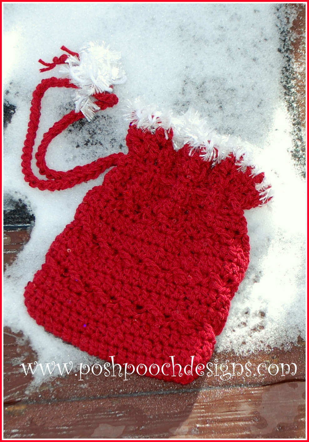 Posh Pooch Designs Dog Clothes: Christmas Gift Bag Free Crochet Pattern