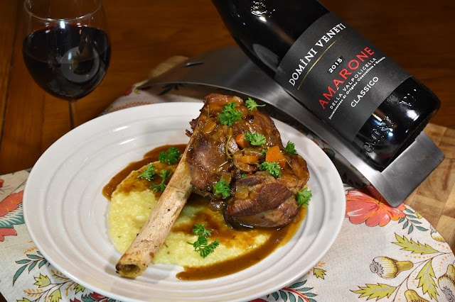 Instant Pot Mediterranean Lamb Shanks with Domìni Veneti Amarone Classico 2015. Photo by Greg Hudson