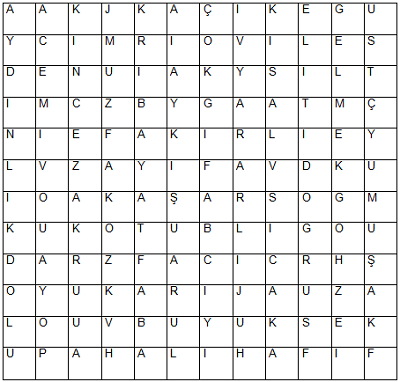 1. Sinif Türkçe Zit Anlamli Kelimler Bulmaca Ve Test - Ders ve Çalışma