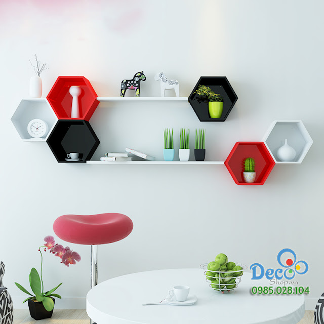 Kệ gỗ treo tường Deco KH47