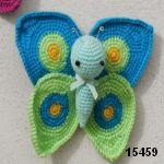 patron gratis mariposa amigurumi, free amigurumi pattern butterfly