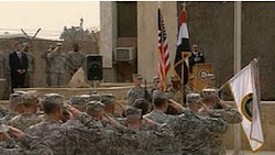 مراسم احتفال بنهاية العمليات العسكرية الامريكية في العراق بعد قرابة تسع سنوات من الحرب