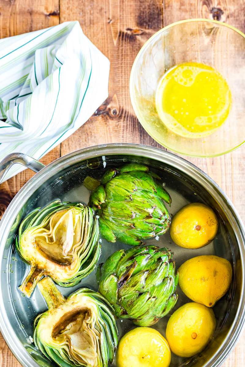 Grilled Artichokes with Lemon Garlic Sauce Bobbi's Kozy Kitchen