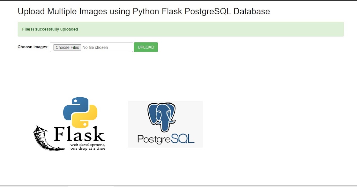 Upload Multiple Images using Python Flask PostgreSQL Database Tutorial101