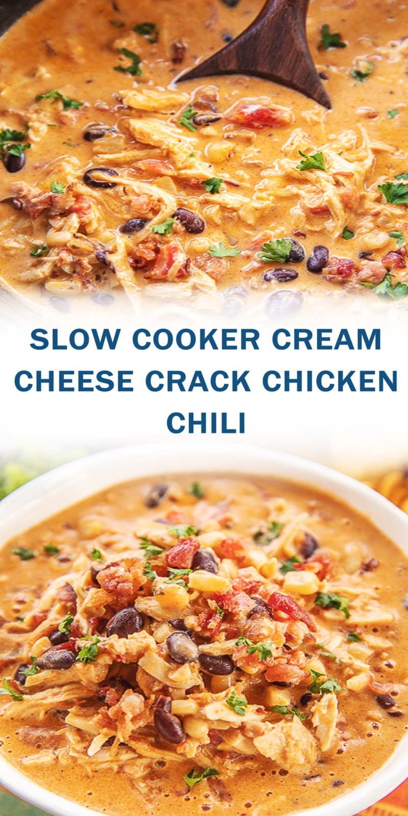 SLOW COOKER CREAM CHEESE CRACK CHICKEN CHILI