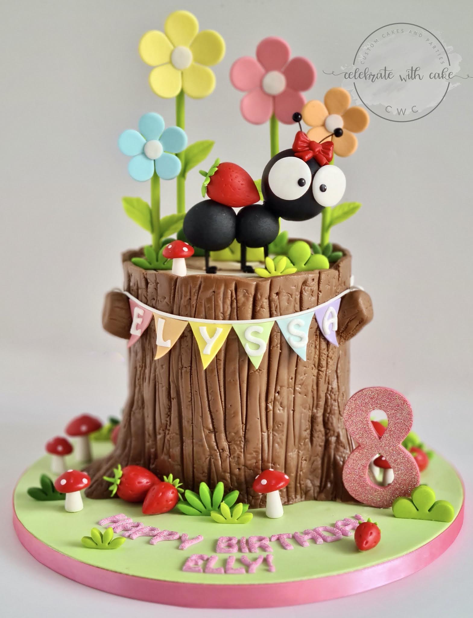 Woodland featuring Ant single tier Cake