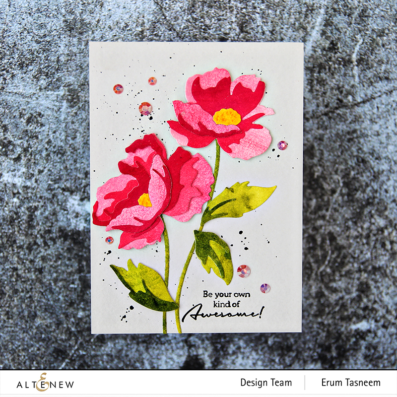 Altenew Craft-a-Flower: Poppy Layering Die Set | Erum Tasneem | @pr0digy0