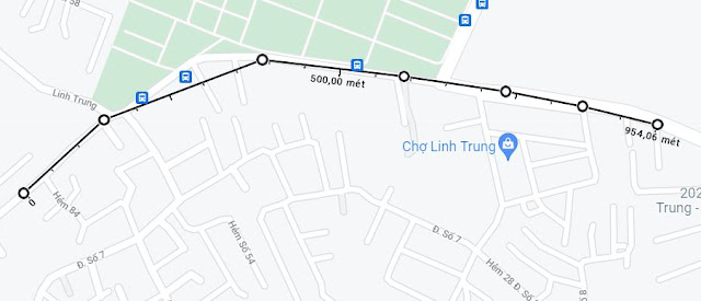 đo khoảng cách trên ứng dụng Google Maps máy tính 3