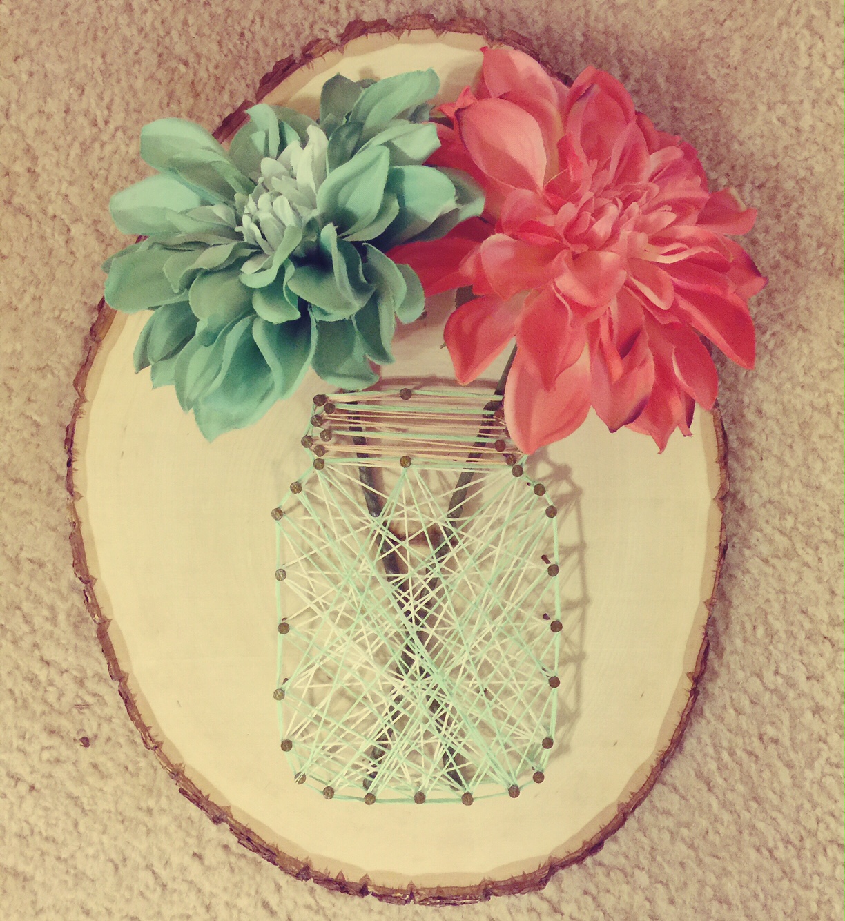 78 MASON JAR STRING ART DIY