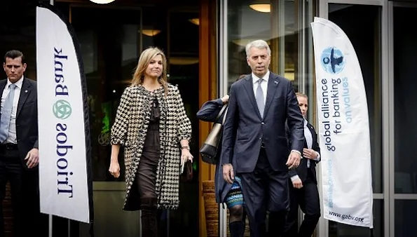 Queen Máxima of The Netherlands attends the annual meeting of the Global Alliance for Banking Values (GABV) hosted by Triodos Bank in Zeist, Utrecht, The Netherlands