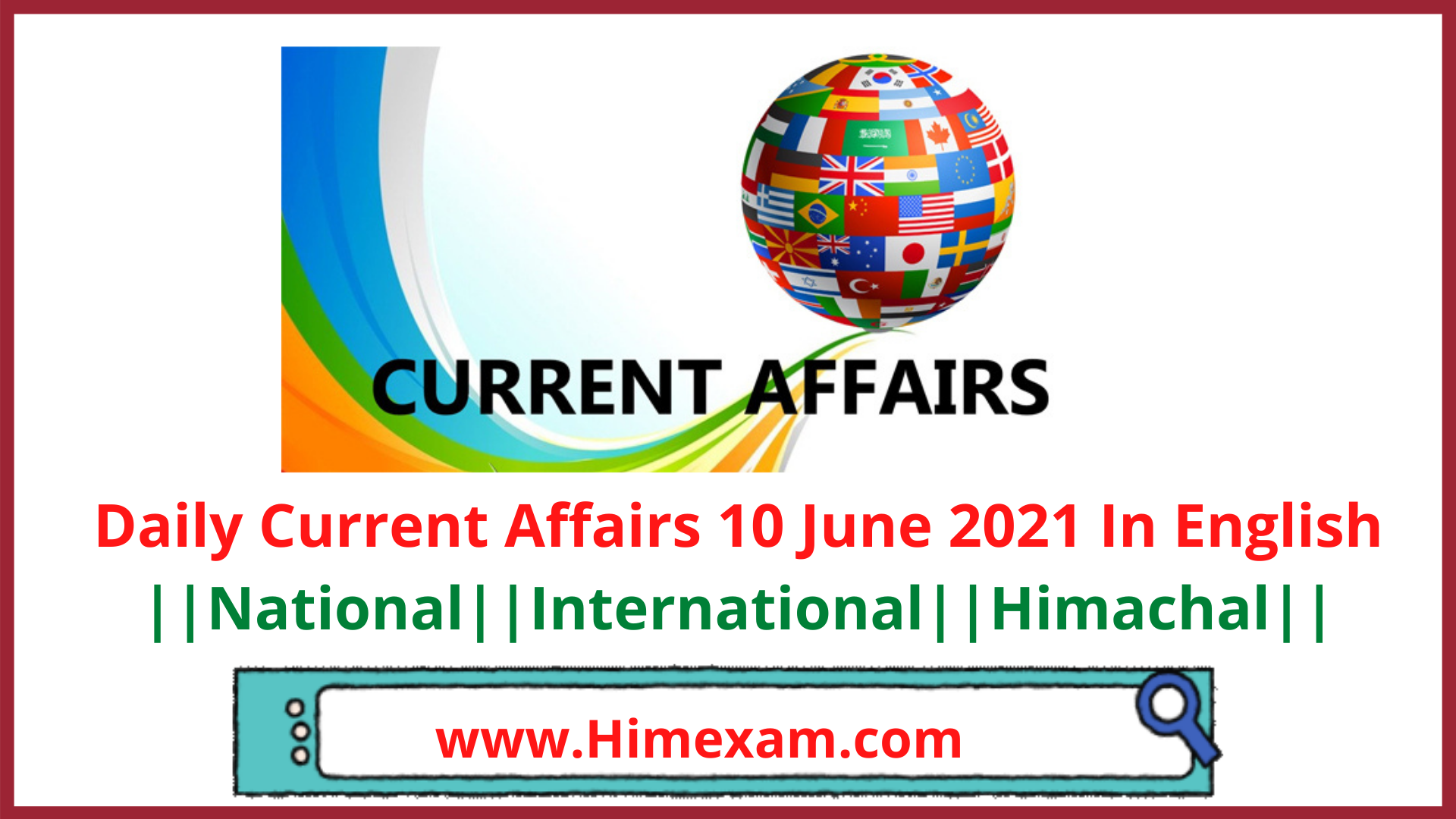 Daily Current Affairs 10 June 2021 In English Daily Current Affairs 10 June 2021 In English