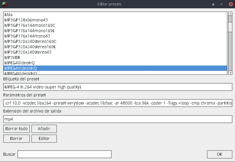 FF Multi converter for Debian GUI para convertir videos