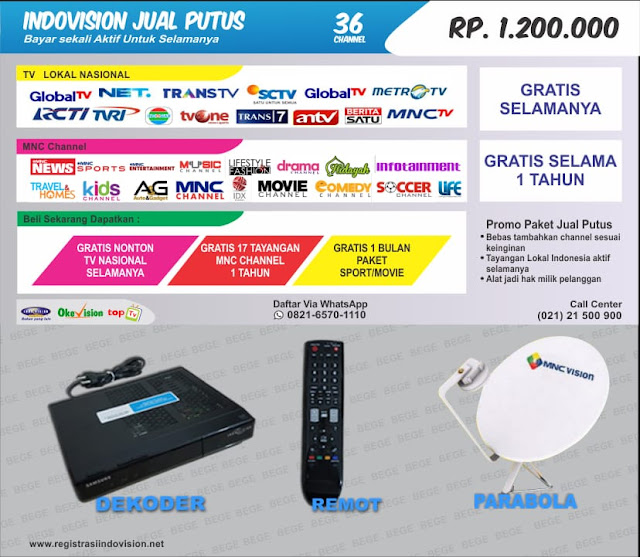 INDOVISION / MNC VISION CIREBON / PASANG LANGGANAN INDOVISION